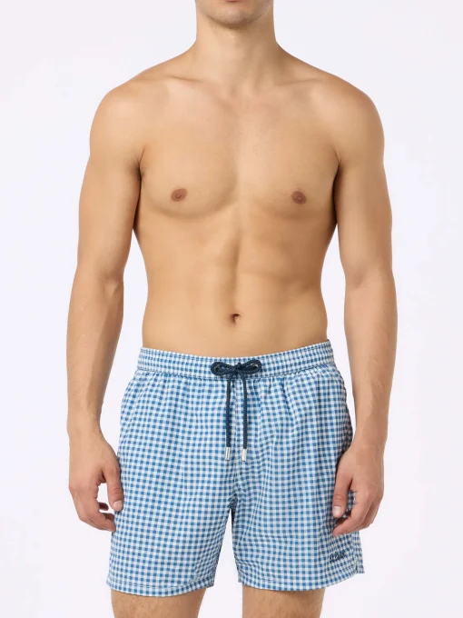 Costume da bagno da uomo in seersucker vichy Patmos