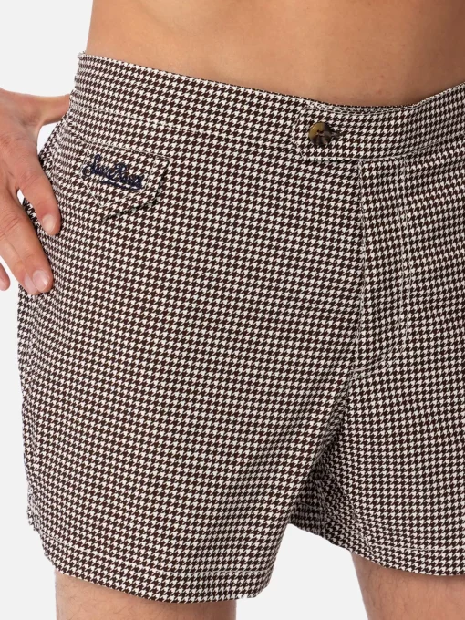 Costume da bagno da uomo Harrys dal taglio aderente con stampa pied de poule