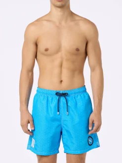 Costume da bagno da uomo Gustavia lunghezza media con stampa Napoli | EDIZIONE SPECIALE SSC NAPOLI