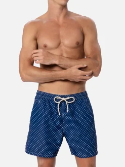 Costume da bagno da uomo in tessuto leggero Lighting Micro Fantasy con stampa a pois