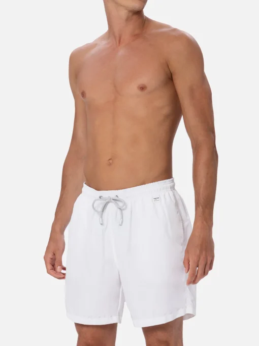 Costume da bagno da uomo in tessuto leggero bianco Lighting Pantone | EDIZIONE SPECIALE PANTONE