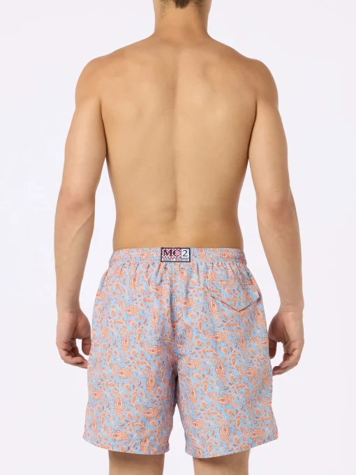 Costume da bagno da uomo in tessuto leggero Lighting con stampa paisley