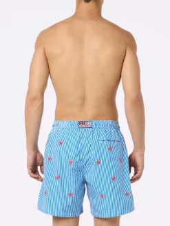 Costume da bagno da uomo in tessuto leggero Lighting con ricamo stelle marine