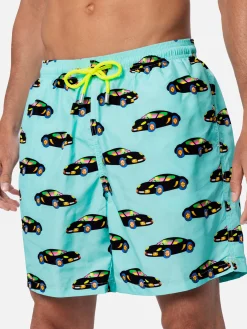 Costume da bagno da uomo in tessuto leggero Illuminazione con stampa automobile Lodola | MARCO LODOLA SPECIAL EDITION