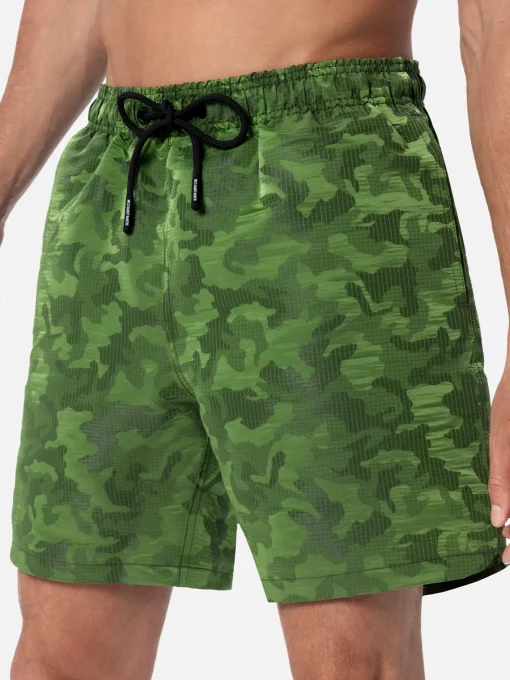 Costume da bagno da uomo in tessuto ripstop Harbour The Riviera con stampa jacquard camo