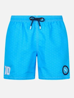 Costume da bagno da uomo Gustavia lunghezza media con stampa Napoli | EDIZIONE SPECIALE SSC NAPOLI