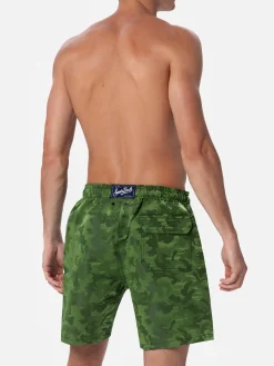 Costume da bagno da uomo in tessuto ripstop Harbour The Riviera con stampa jacquard camo