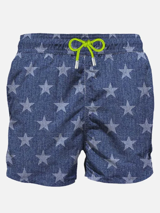 Costume da bagno di media lunghezza con stelle blu