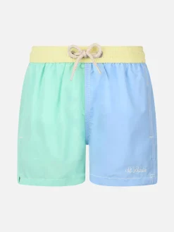 Costume da bagno di media lunghezza da bambino color block Patmos Jr