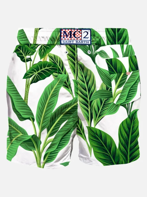 Costume da bagno di media lunghezza con stampa tropicale