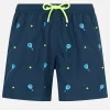 Costume da bagno Gustavia da uomo di media lunghezza con ricamo padel