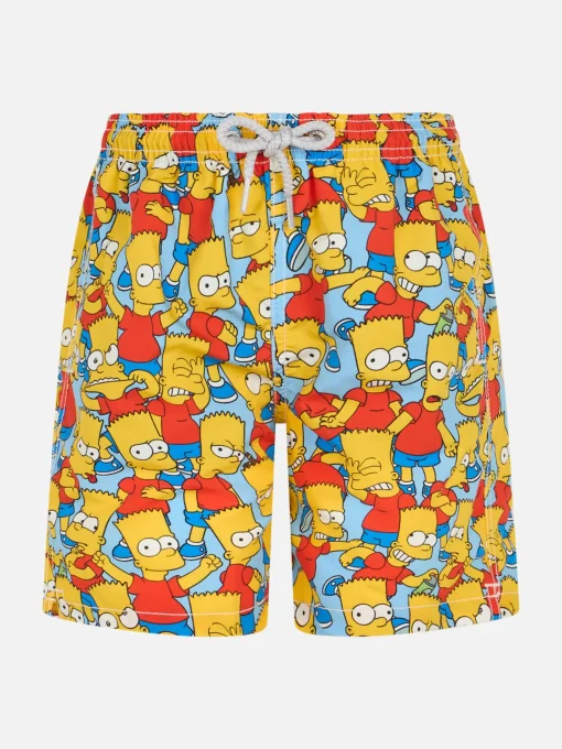 Costume da bagno Jean da bambino di media lunghezza con stampa Bart Simpson | L'EDIZIONE SPECIALE SIMPSON