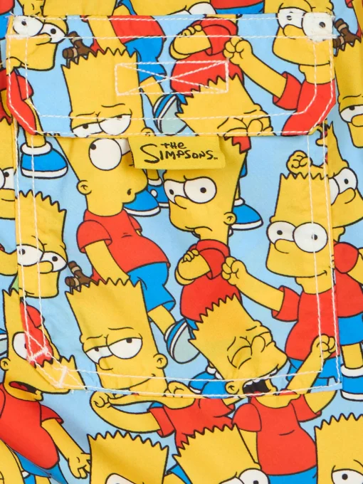 Costume da bagno Jean da bambino di media lunghezza con stampa Bart Simpson | L'EDIZIONE SPECIALE SIMPSON