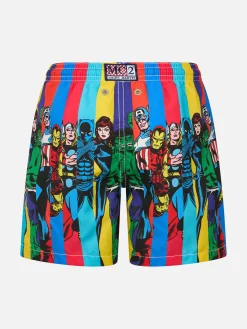 Costume da bagno medio da bambino Haiti con stampa piazzata dei supereroi Marvel | EDIZIONE SPECIALE MARVEL