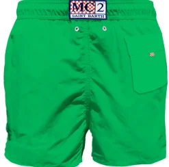 Costume da bagno verde da uomo con taschino
