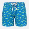 Costume da bambino bluette con stampa alligatore verde