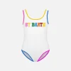 Costume intero da bambina con piping
