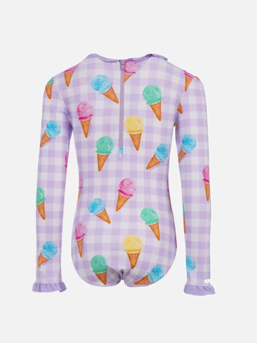 Costume intero da bambina Hila con maniche lunghe | PROTEZIONE UV