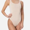Costume intero da donna beige crinkle Lora