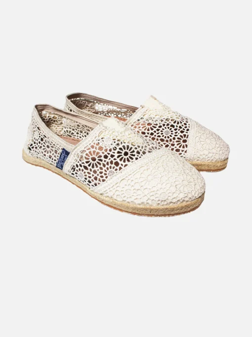 Espadrillas macramè bianco sporco