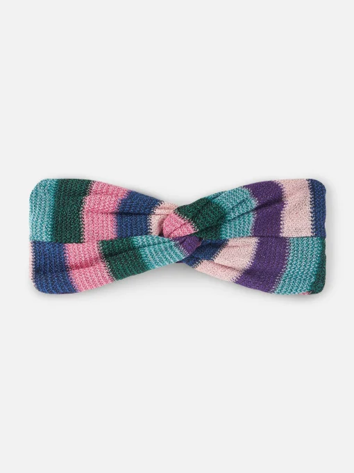 Fascia per capelli da donna blu chevron