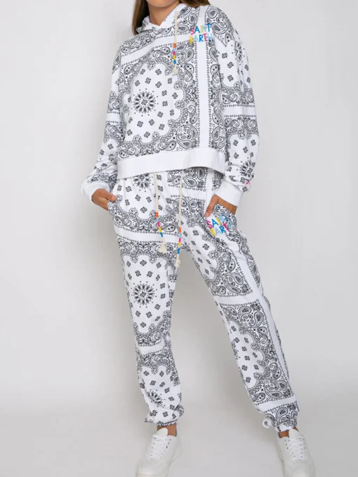 Felpa con cappuccio bandana in cotone con ricamo Saint Barth