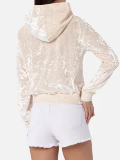 Felpa con zip da donna in ciniglia Jasmine