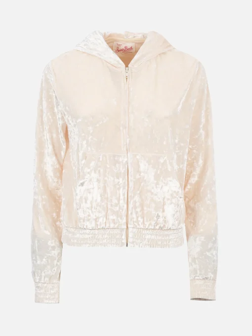 Felpa con zip da donna in ciniglia Jasmine