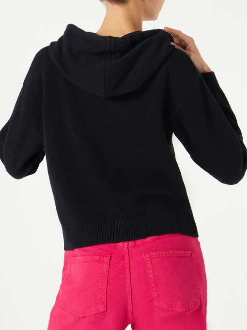 Felpa corta in maglia con ricamo St. Barth