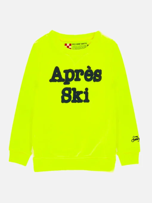 Felpa da bambino giallo fluo Après Ski