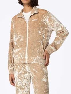 Felpa da donna Miriam beige in ciniglia