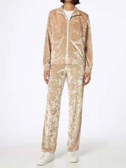 Felpa da donna Miriam beige in ciniglia