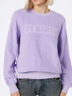 Felpa da donna Stardust in spugna di cotone lilla