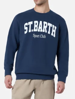 Felpa da uomo blu navy Soho St Barth sport