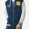 Felpa da uomo in cotone con patch e ricami