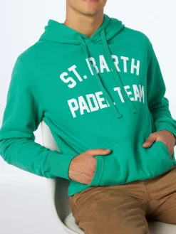 Felpa in cotone con cappuccio con stampa St. Barth Padel Team