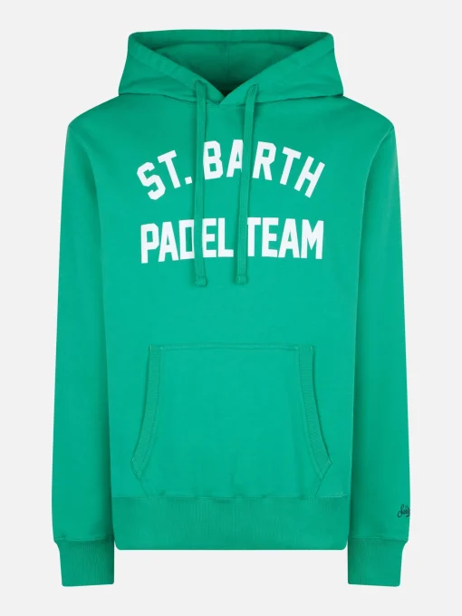 Felpa in cotone con cappuccio con stampa St. Barth Padel Team