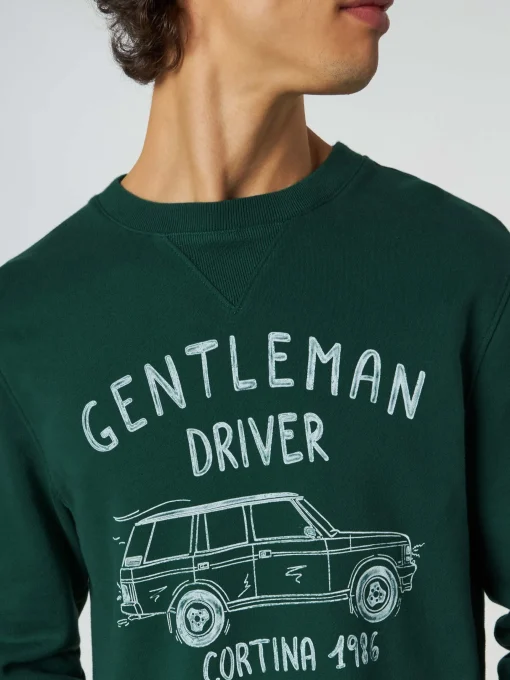 Felpa in cotone con scritta Gentleman driver Cortina 1986
