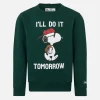 Felpa verde girocollo da bambino con stampa Snoopy | EDIZIONE SPECIALE SNOOPY PEANUTS™