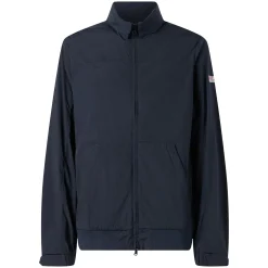 Giacca a vento di peso medio con zip blu navy
