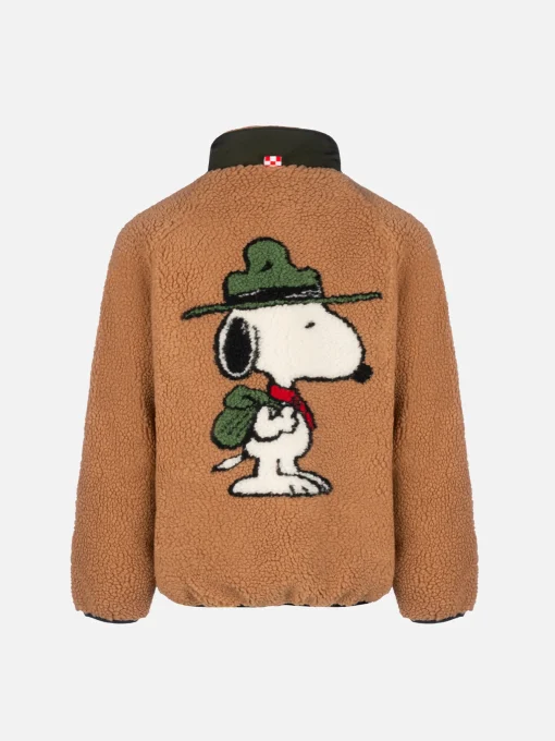 Giacca beige sherpa da bambino Keystone con stampa Snoopy | EDIZIONE SPECIALE SNOOPY PEANUTS
