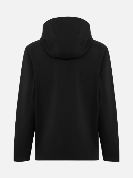 Giacca con cappuccio da uomo nera 3 strati Parson