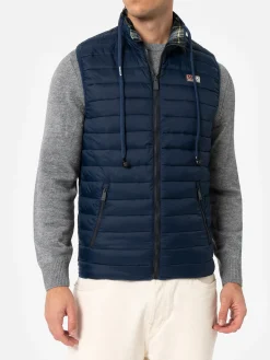 Gilet imbottito blu navy da uomo Aspen