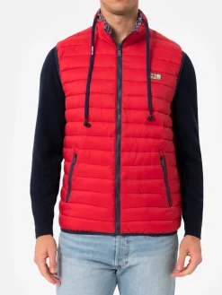 Gilet imbottito rosso da uomo Aspen