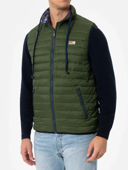 Gilet imbottito verde militare da uomo Aspen