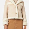 Giubbotto corto da donna modello shearling