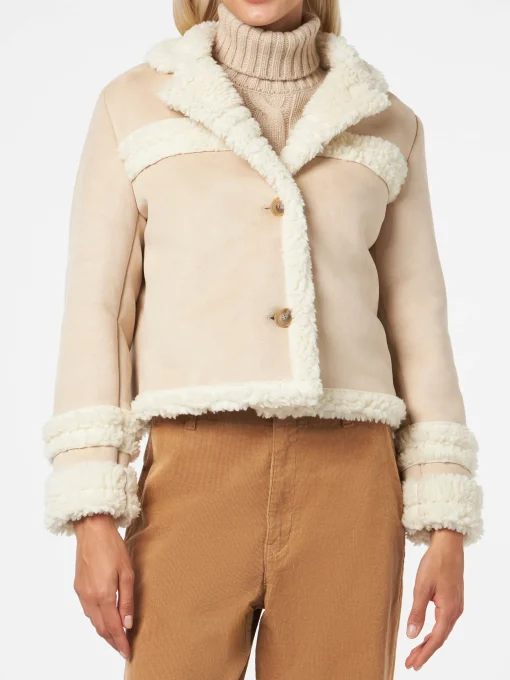 Giubbotto corto da donna modello shearling