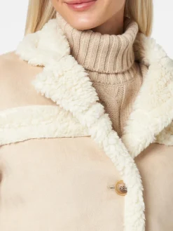 Giubbotto corto da donna modello shearling