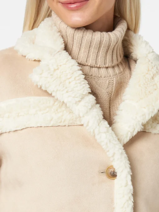 Giubbotto corto da donna modello shearling