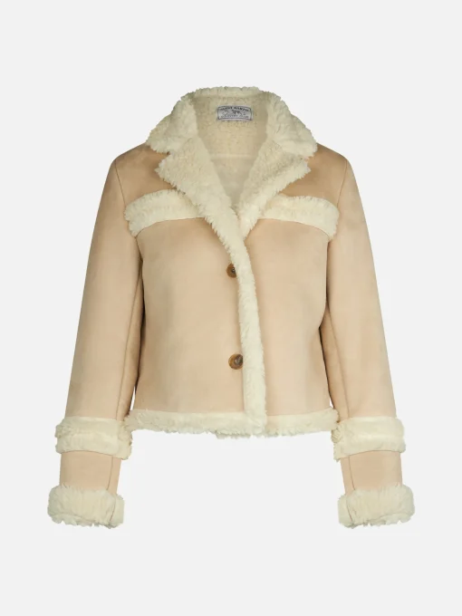 Giubbotto corto da donna modello shearling